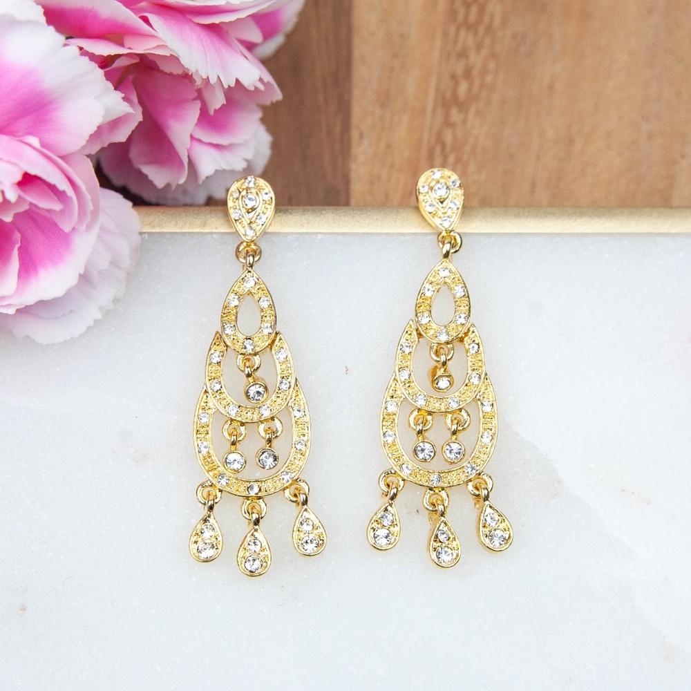 Dangling Crystal Chandelier Earrings | Boho
